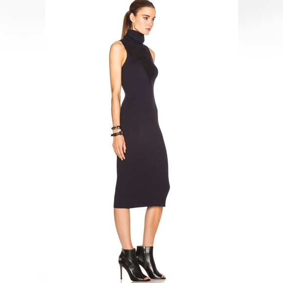 Rag & Bone Salute Carolyn Sleeveless Turtleneck Navy Dress Sz XXS EUC MSRP $475 - Picture 5 of 9